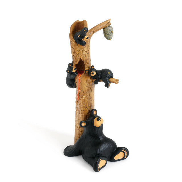 Black Bear by Jeff Fleming Bearfoots "Honey Tree" rustic cabin lake house
