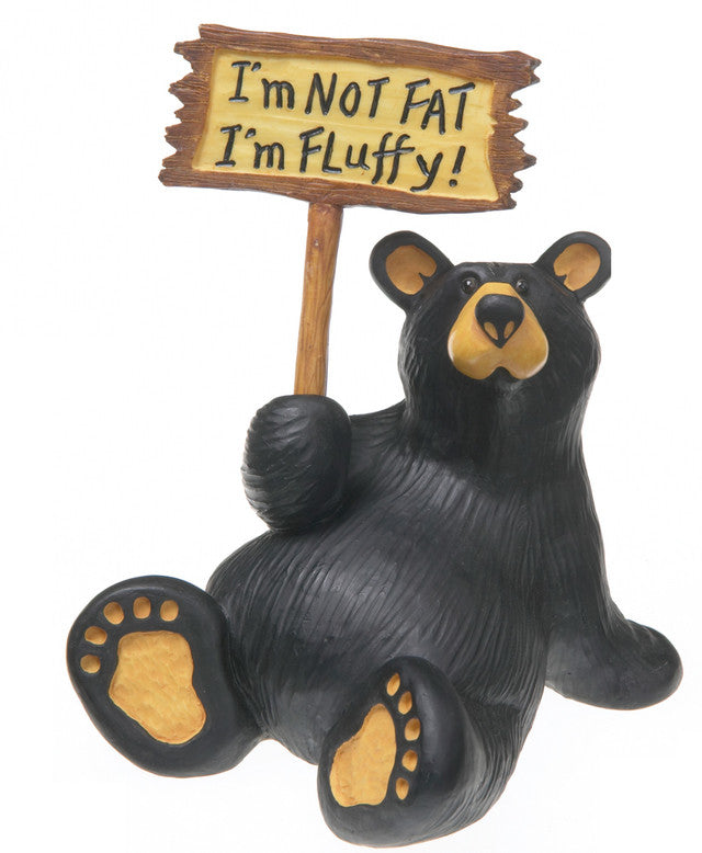 Black Bear by Jeff Fleming  "I'm Fluffy" mini figurine Bearfoots rustic cabin