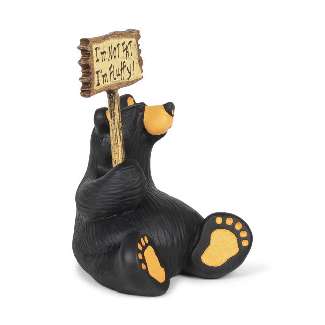 Black Bear by Jeff Fleming  "I'm Fluffy" mini figurine Bearfoots rustic cabin