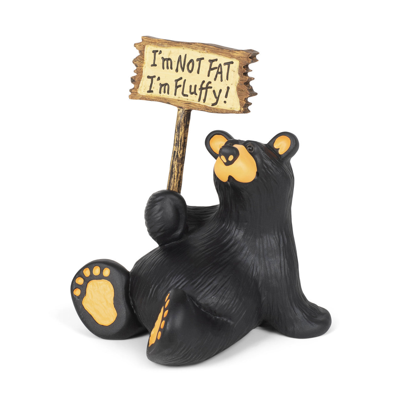 Black Bear by Jeff Fleming  "I'm Fluffy" mini figurine Bearfoots rustic cabin