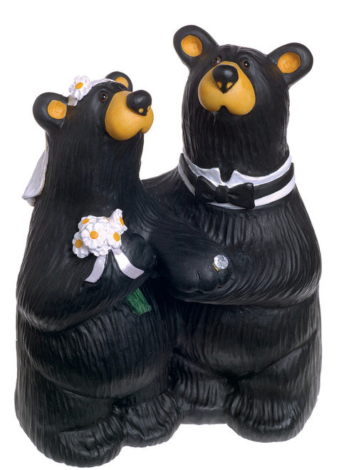 Black Bear by Jeff Fleming Bearfoots "Wedding Couple" wedding day rustic mini