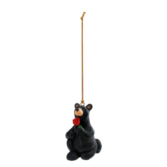 Black Bear Christmas Ornament "Will You?" by Jeff Fleming, Bearfoots Wedding