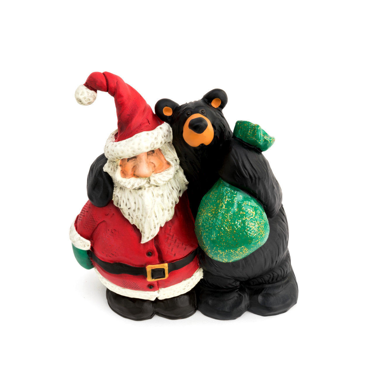 Black Bear "Santa's Buddy" by Jeff Fleming Bearfoots Christmas Rustic Decor