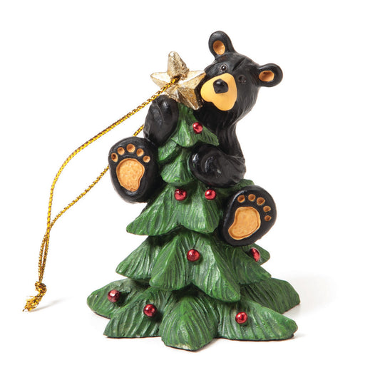 Black Bear Bearfoots Christmas Ornament "Tree Topper" by Jeff Fleming